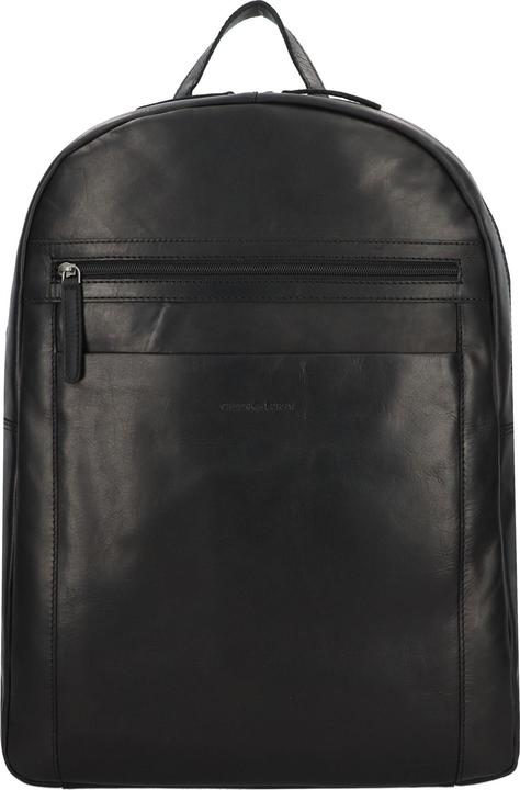 Greenburry Pure Black Rucksack Leder 46 cm Laptopfach (13 l)