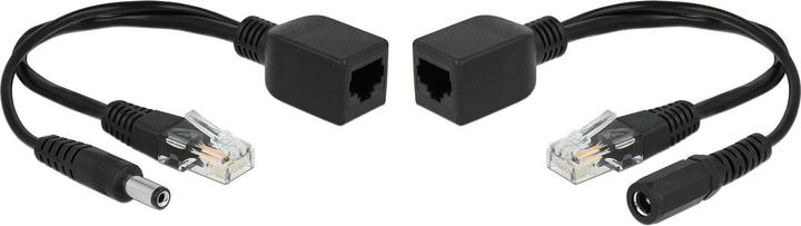 Actual product image Delock PoE Converter 9-57V passive set, 100Mbps, DC 5.5 x 2.1mm (802.3at (PoE+), 45.60 W)