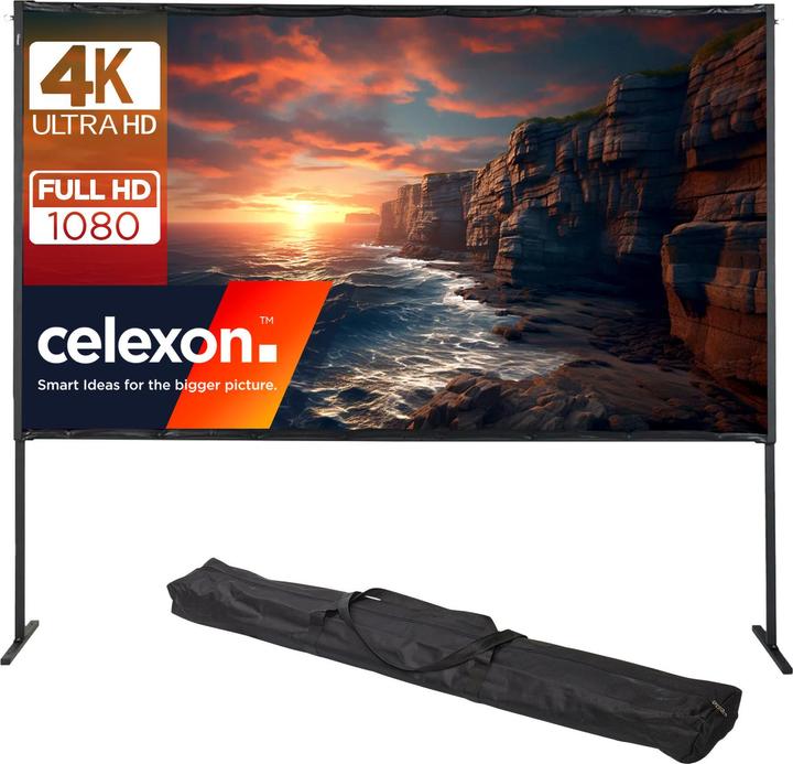 Produktbild Celexon basic line Faltrahmenleinwand 16:9, 80" - Rahmen-Leinwand, Heimkino- und Outdoor-Leinwand, F (80", 16:9)
