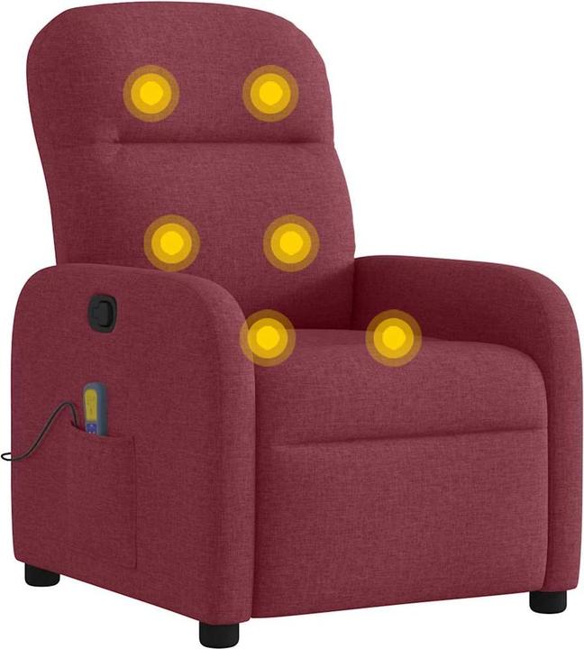 Actual product image VidaXL Massage chair wine red fabric