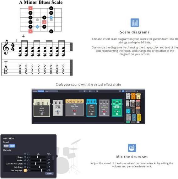 Produktbild Arobas Music Arobas Guitar Pro 8 Notations-Softwaremit Kabel (Bass, Gitarre, Banjo, Stagepiano)