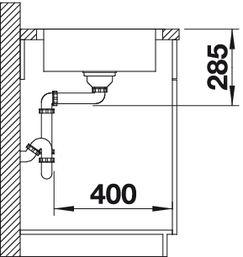Actual product image Blanco Lantos 45 S-IF Compact (Top-mounted sink, 48.80 cm, 76.80 cm)