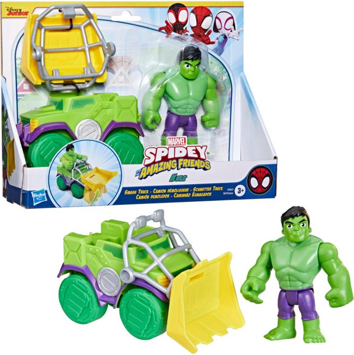 Image du produit Hasbro Marvel Spidey and His Amazing Friends coffret Camion démolisseur de Hulk