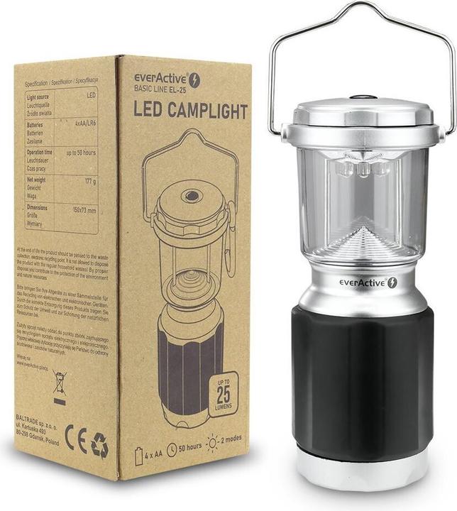 Actual product image Everactive Camping Flashlight Basi C Line El-25 Black