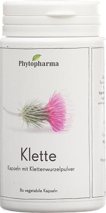 Actual product image Phytopharma Burdock capsule 350 mg (1 Piece, Capsules, 62 g)