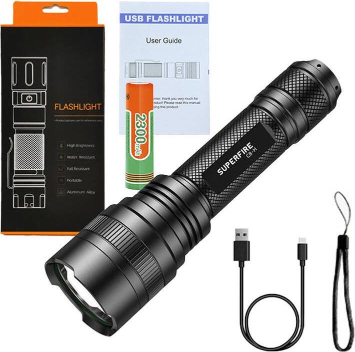 Image du produit Superfire Lampe torche C8-H, 950lm, USB (16.70 cm, 950 lm)