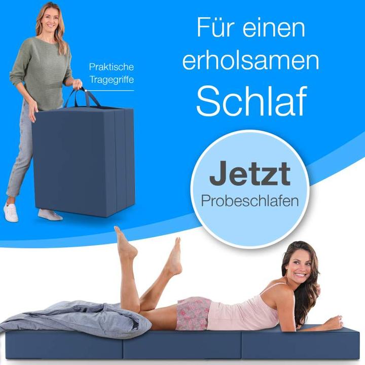 Actual product image Bestschlaf Klappmatratze, 3-teilige Faltmatratze, Reisebett, Gästematratze (75 x 195 cm, Foam core)