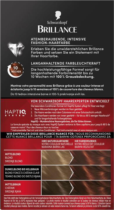 Produktbild Schwarzkopf Brillance Intensiv-Color-Creme (867 Mahagoni-Braun)