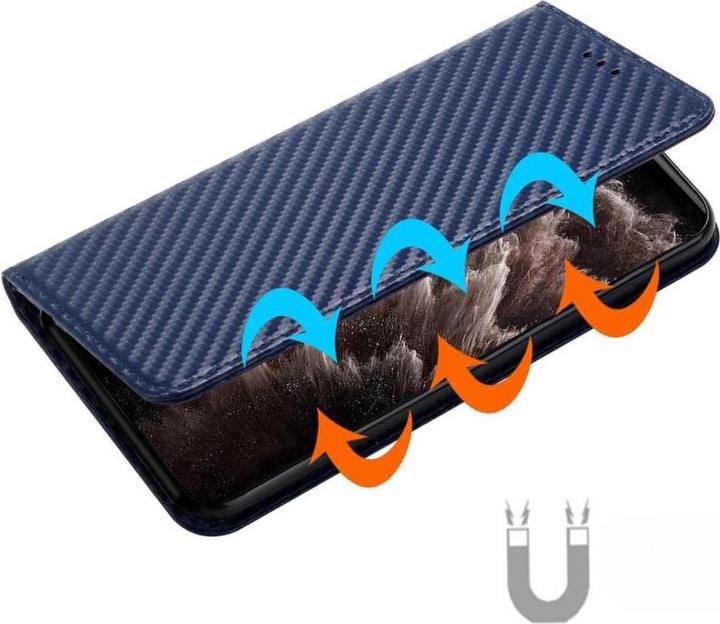 Produktbild Cover-Discount Carbon Look Flip Case blau (Samsung Galaxy S24)