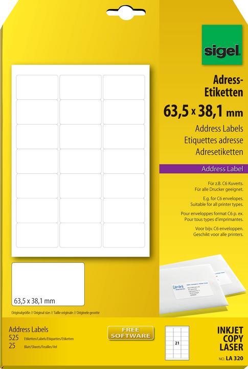 Produktbild Sigel Adress-Etiketten