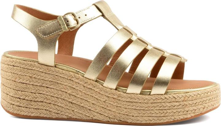 Actual product image Fitflop Platfforms Espadr. Leather Fisherman Wedge Sandals (39)