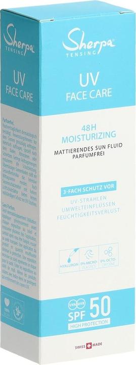 Actual product image Sherpa Tensing Sun Fluid (Suntan cream, SPF 50, 50 ml, 69 g)