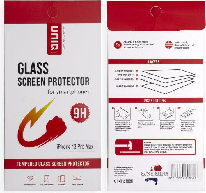 Actual product image UNIQ Accessory 9H armoured glass - iPhone 13 Pro Max - Display protection glass (1 Piece, Apple iPhone 13 Pro Max)