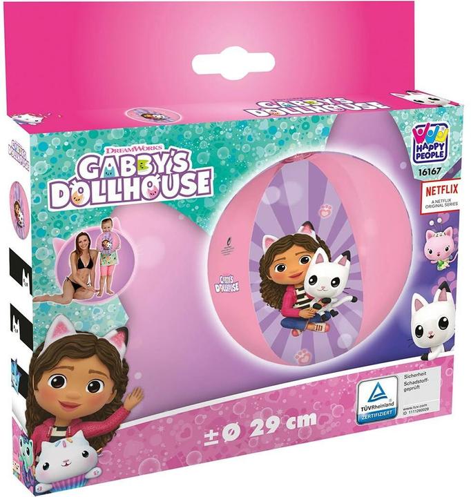 Image du produit Happy People HAPPYPEOPLE Ballon de plage Gabby's Dollhouse, gonflé environ 29 cm