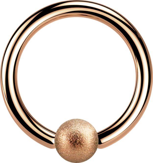 Star Piercing Ball Closure Ring rosegold gesprenkelt (ohne Messing, Chirurgenstahl 316L)