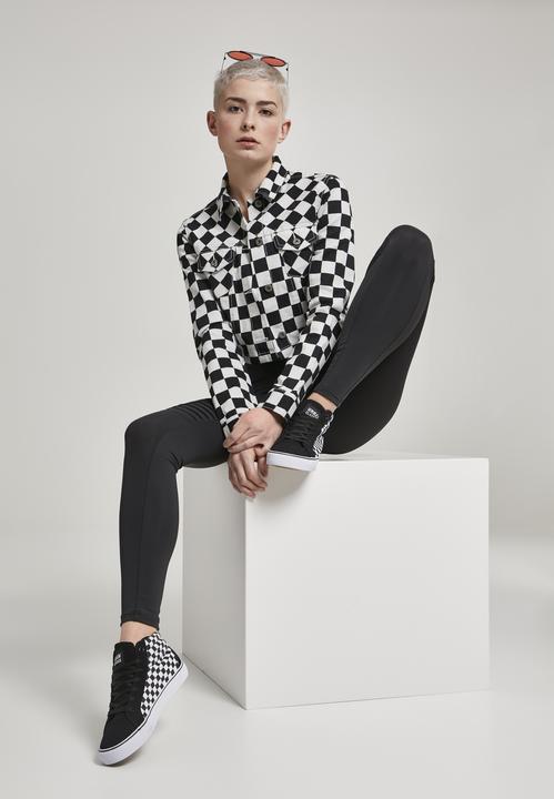 Actual product image Urban Classics Ladies Short Check Twill Jacket (M)