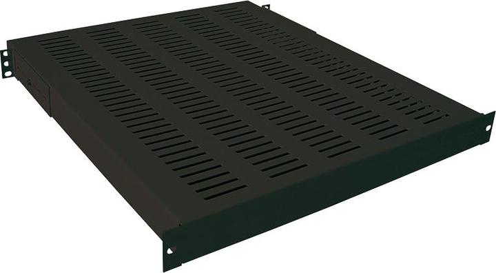Produktbild LogiLink 48,30cm (19") Schwerlast-Fachboden, 1 HE (T)600 mm, schwarz (RAL9005), für Netzwerkschränke