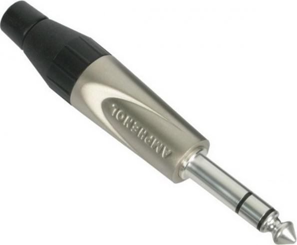 Actual product image Amphenol Audio Jack connector male 6.3 mm stereo T series