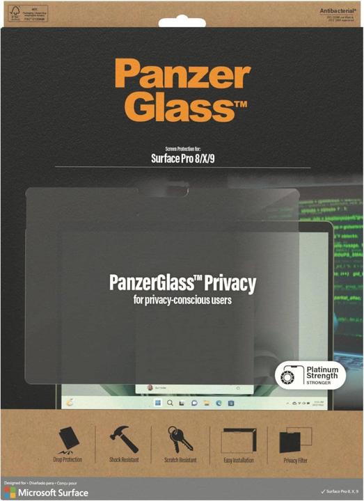Produktbild PanzerGlass Privacy (1 Stück, Microsoft Surface Pro 9, Microsoft Surface Pro 8, Microsoft Surface Pro X)