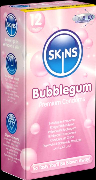 Actual product image Skins Blow Me Bubblegum" 12 delicious condoms with bubblegum flavour - without latex smell (12 pcs.)