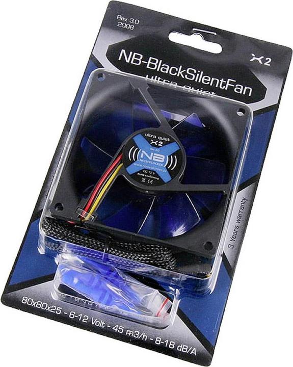 Produktbild Noiseblocker NB-BlackSilentFAn X-2 (80 mm, 2 x)