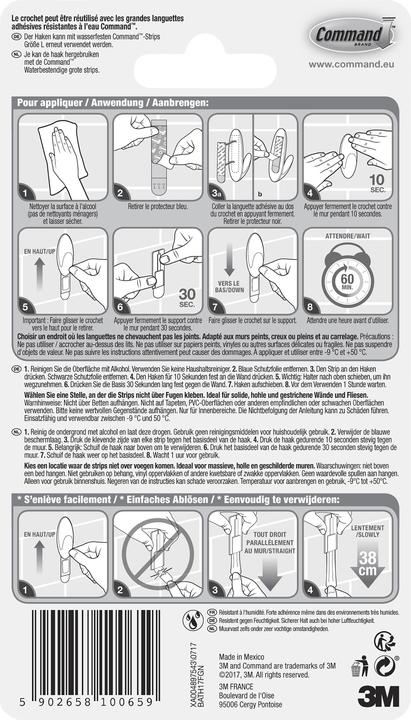 Image du produit Command Crochet de bain pour serviettes L