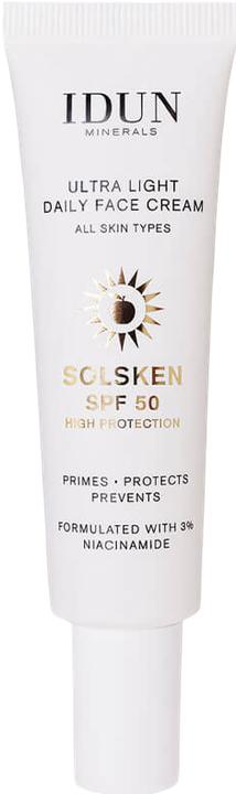 Actual product image IDUN Minerals Minerals Ultra Light Daily Face Cream Solsken SPF50 Cream (30 ml, Day cream, SPF 50)