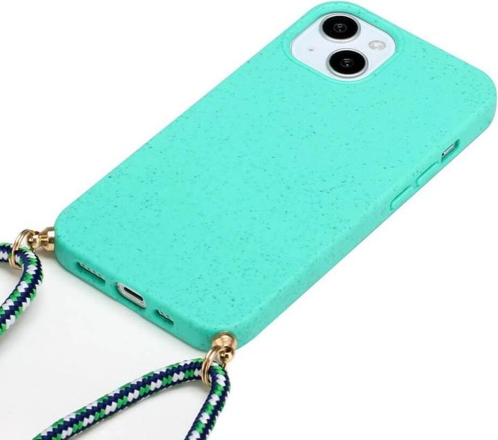 Immagine prodotto Cover-Discount iPhone 15 - Custodia ecologica con catena turchese (Apple iPhone 15)