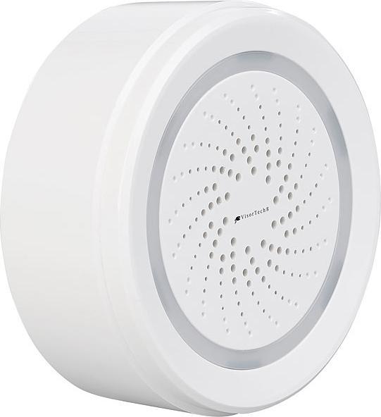 Produktbild VisorTech WLAN-Alarm-Sirene mit App, für Alexa, Siri & Google Assistant
