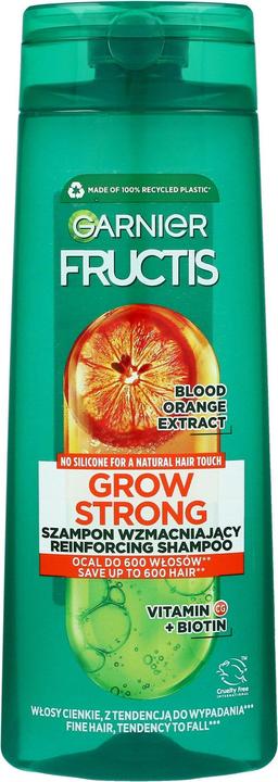 Garnier Fructis Grow Strong Reinforcing Shampoo Strengthening Shampoo Orange 400Ml (400 ml, Flüssiges Shampoo)
