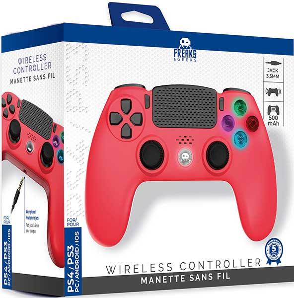 Actual product image Freaks and Geeks Wireless Controller Red V2 (PS4, PS3, PC)