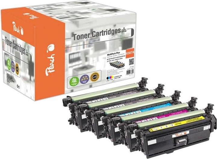 Produktbild Peach Toner MP+ kompt HP 307A| CE740A*2, CE741A, CE742A, CE743 - kompatibel zu HP No. (CMYK)