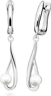 JVD - Elegant silver earrings with real pearls SVLE0738SH8P100