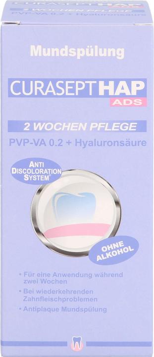 Produktbild Curasept HAP020 PVP-VA 0,20 + Hyaluron Mundspülung, 200 ml FLA (200 ml, Mundspülung)
