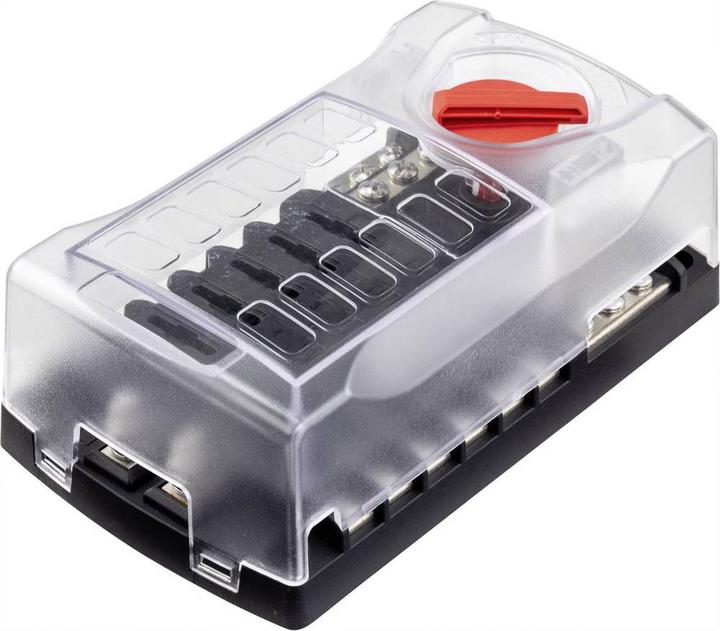 Tru Components Portafusibili per auto portafusibili piatto per 12 fusibili 32V/30A (30 A)