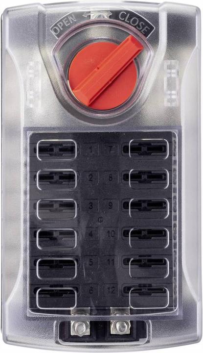Immagine prodotto Tru Components Portafusibili per auto portafusibili piatto per 12 fusibili 32V/30A (30 A)
