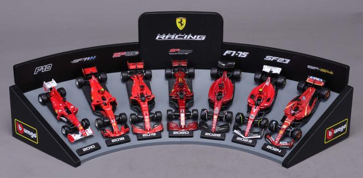 Actual product image Bburago F1 7er-Set Displaykurve Ferrari 1/43