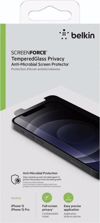 Actual product image Belkin ScreenForce TemperedGlass (1 Piece, Realme 12 Pro+, Apple iPhone 12)