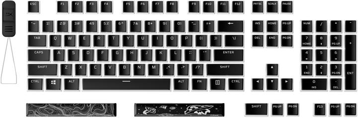 Image du produit HyperX Pudding Keycaps 2 Full 112 PBT Key Set - Black (US Layout) 7G8K1AA
