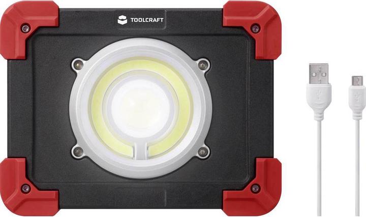 Image du produit Toolcraft Lampe de travail Rechargeable 10 W / 1 400 lumens (1400 lm)
