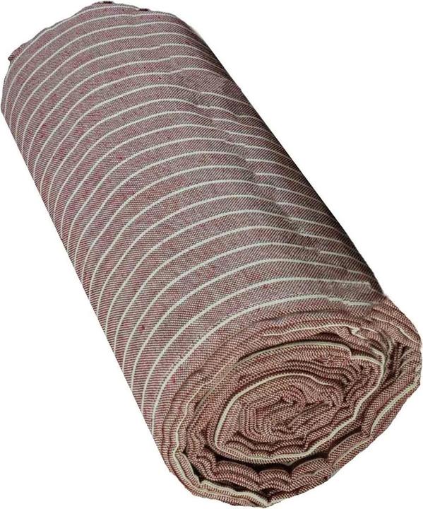 Casativo Coperta da divano a righe in 80% cotone e 20% poliestere, bordeaux, 255 x 260 cm