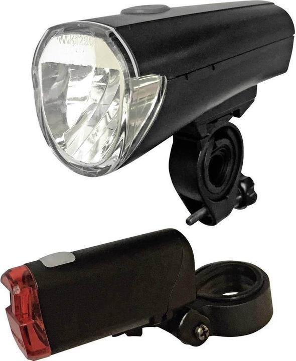 Produktbild Arcas Fahrradbeleuchtung Set Fahrradlampen Set, batteriebetrieben (70 lm, 6.50 lm)