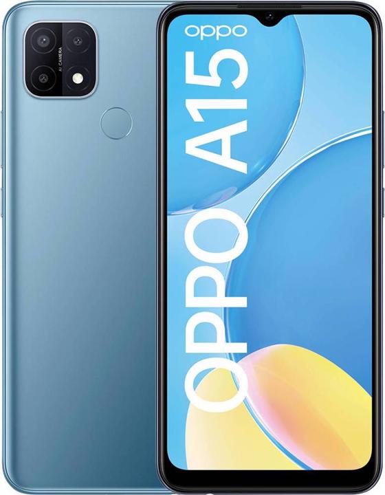 Actual product image OPPO A15 (32 GB, Mystery Blue, 6.52", Dual SIM, 13 Mpx, 4G)
