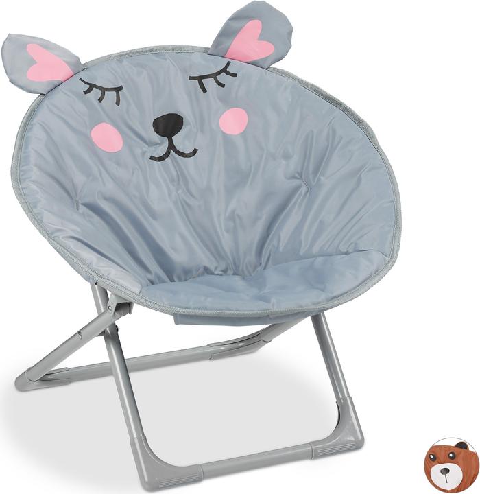 Actual product image Relaxdays Foldable Kids Moon Chair, Camping Seat (High chair)