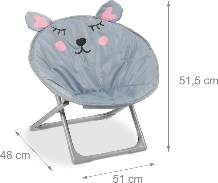 Actual product image Relaxdays Foldable Kids Moon Chair, Camping Seat (High chair)