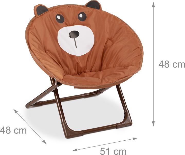 Image du produit Relaxdays Chaise lune enfants, pliable (Chaise haute)
