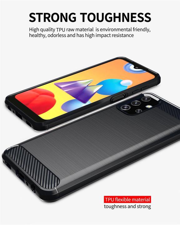 Produktbild Cadorabo TPU Ultra Slim carbon edelstahl Kombi Cover (Samsung Galaxy A32 5G)