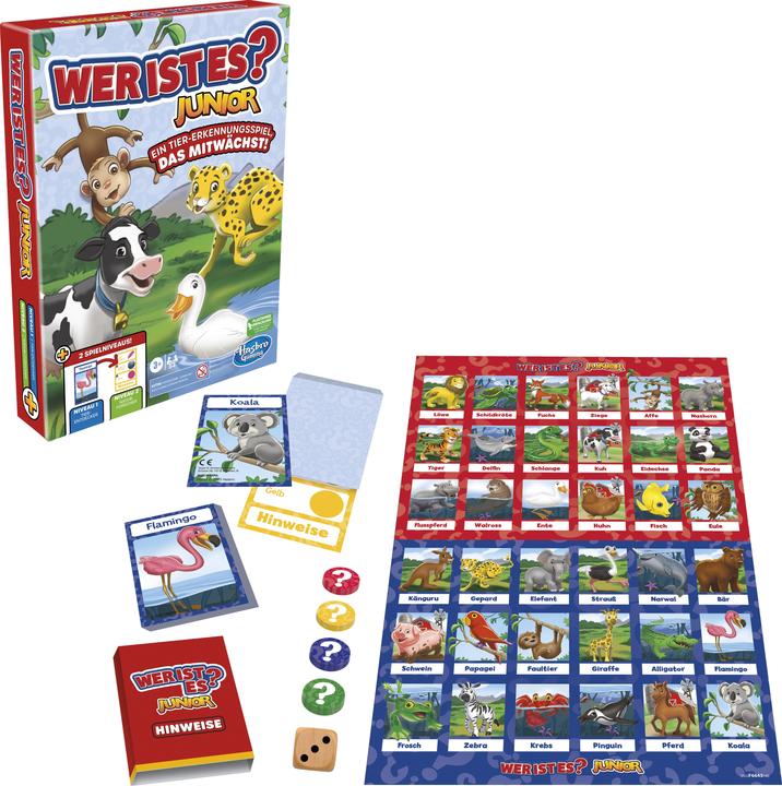 Productafbeelding Hasbro Gaming Wie is het? Junior bordspel voor kleuters en kinderen, Wie is het? Spel voor jongere kinderen, Das (Duits)
