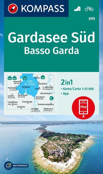 Produktbild Wanderkarte 695 Gardasee Süd, Basso Garda 1:25.000
