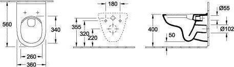 Produktbild Villeroy & Boch Tiefspl-WC O.Novo DirectFlush offener Splrand wei wandhngend 5660RO01